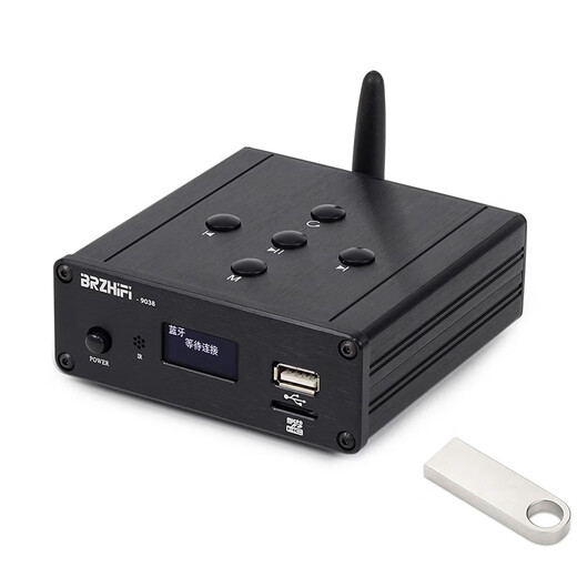 Budi high-fidelity U disk lossless music player TF card USB audio decoding hifi active bass Bluetooth 5.0 U02N player + U disk (9038 decoding)