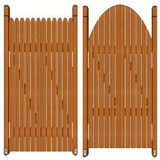 Puerta al aire libre con puertas en el patio, puertas de cerca de madera anticorrosión en el jardín, puertas de madera de doble madera en las puertas de madera maciza de madera, puertas de cerca con columnas 12050 blancas