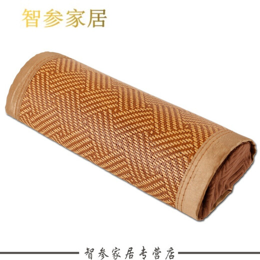 Romantic Symbols Romantic Symbols Cervical Pillow for Sleeping Curved Round Summer Mat Candy Pillow Hard Pillow Upgraded Removable-Original Rattan Semi-circular Pillow-Small