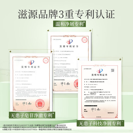 滋源无患子控油清爽洗发水洗发露去屑止痒无硅油强根蓬松男女士洗头膏 控油去屑洗发水共325ml