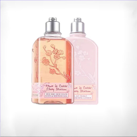 L'Occitan Grass genuine shower gel sweet cherry blossom body lotion 250ml moisturizing and long-lasting fragrance moisturizing and smoothing cherry blossom shower gel 1 bottle