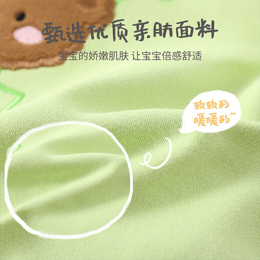 Mini Log Cabin Children's Jacket Spring and Autumn Boys and Girls Baseball Jacket Sports Casual Jacket Little Bear (Green) 110