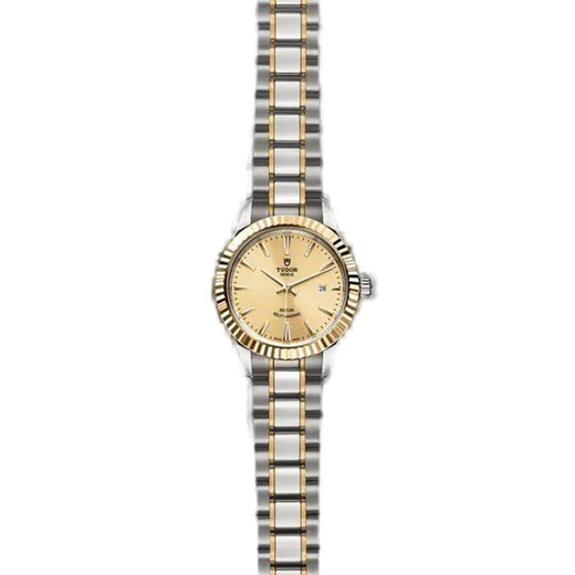 帝舵（TUDOR）手表女 风尚系列日历自动机械瑞士女士腕表28mm m12113-0001间金香槟盘