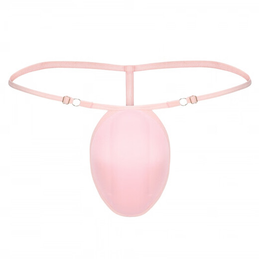 Wen Shiou Men's 3D Realistic Sponge Cup Underwear Shows Bigger Sexy Low Waist Adjustable Thong Plus Size Black 80-200Jin Jin equals 0.5kg Adjustable Style