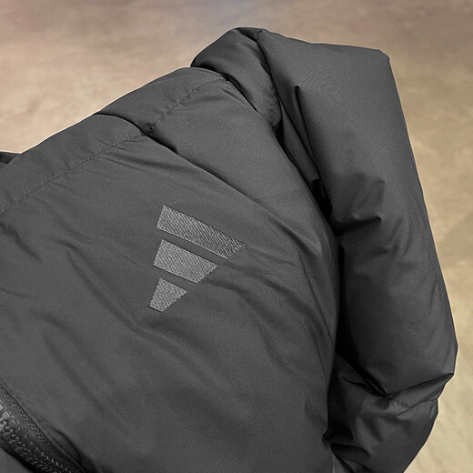 阿迪达斯 （adidas）羽绒服女装2024冬季新款运动服保暖长款过膝连帽夹克外套JV6197 JV6197黑色 S