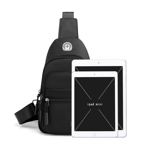 Xiao Anxiong Herren Umhängetaschen Crossbody Body Chest Bag Reisetasche Mode koreanische Version Rucksack Casual Trendy Nylon Stoff Oxford Stofftuch 692 Grau