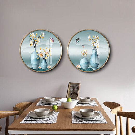 Mo Hua Lulin Restaurant Décoratif Peinture Modern Simple Dining Table peinture Paint Restauration Murale Entrée Entrée Entrée Cabinet haut de gamme PEINTURE DU PEINTURE DANS