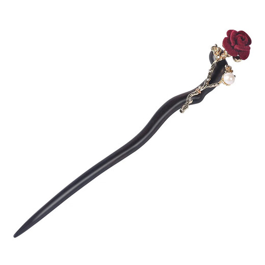 Two generations of happy camellia hairpins for women, ancient style wooden simple modern walking hairpins, Chinese style 2025 new style hairpins for hair, Chinese style