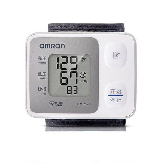 欧姆龙（OMRON）血压计测量仪家用电子血压器智能全自动高精准手腕式 高端款手腕血压计-HEM-6182