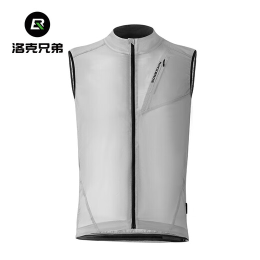 ROCKBROS Cycling Vest Men's and Women's Windproof Vest Breathable Mountain Road Bike Sleeveless Top Cycling Clothing Gray 3XL