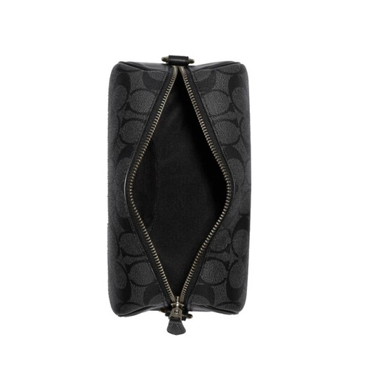 Coach (Coach) Herrenbeutel Canvas Herren-Kissenbag Klassiker gedrucktem One-Shoulder Crossbody Camera Bun Mutter Tasche CJ674 Black QBO4g