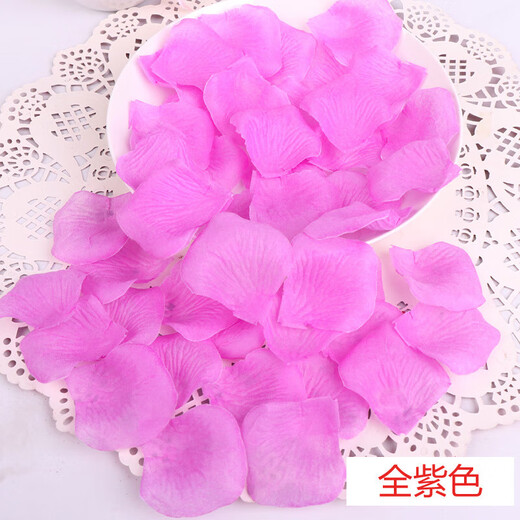 First praise the artificial rose petals for wedding confession decoration, hand-spreading flowers for Valentine's Day proposal, making romantic wedding room decoration supplies, gradient pink artificial petals (2 packs of about 200 pieces)