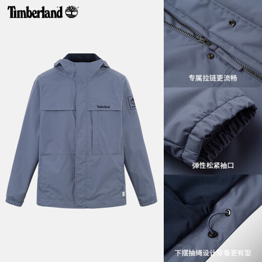 Chaqueta de carga de viento funcional oficial de Timberland para hombres a prueba de viento al aire libre A695W A695W073/Medium Blue 2xl