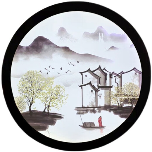 Yilin 2023 new wall lamp bedroom living room European and Chinese style painting staircase light luxury creative decoration Internet celebrity background wall bedside lamp double deer plus tree-monochrome warm light