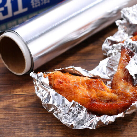 Barbecue tin foil roll, high temperature resistant oven baking, air fryer barbecue, aluminum foil disposable tin foil roll, 10 microns thick, 30cm wide, 5 meters long