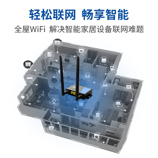 Tuoshi wireless router remote networking sim to wired wifi Unicom Telecom full Netcom high-speed Internet 4g card router enterprise industrial grade SMA first two antennas LT220A plastic shell dual network ports dual antenna equipment + no package (own card)