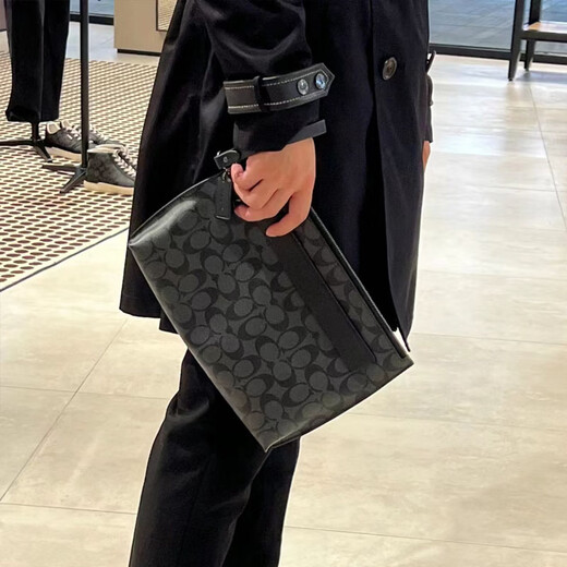 Entraîneur (entraîneur) Coach Men's's's's Business Business Men's Classic Handbag Handbag Handbag Clutch Portefeuille F28614 Black Taille: 29 * 20 * 5cm