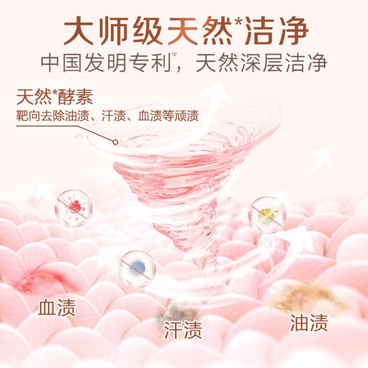 Libai Laundry Detergent Master Fragrance Laundry Detergent Rose Essence Soft Protective Clothes Long-lasting Fragrance 1kg Bottle (Blue Wind Chime)