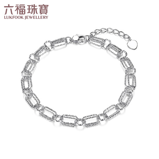 Lukfook Jewelry platinum 950 interlocking double-layer platinum bracelet, priced F63P0007DS 6.99 grams (including labor cost 762 yuan)