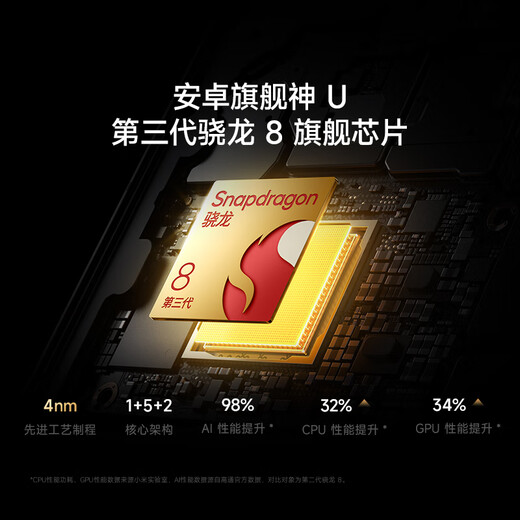小米（MI）REDMI K80 第三代骁龙8 2K新国屏 国家补贴 玄夜黑 16GB+512GB 红米5G至尊手机【赠话费券】