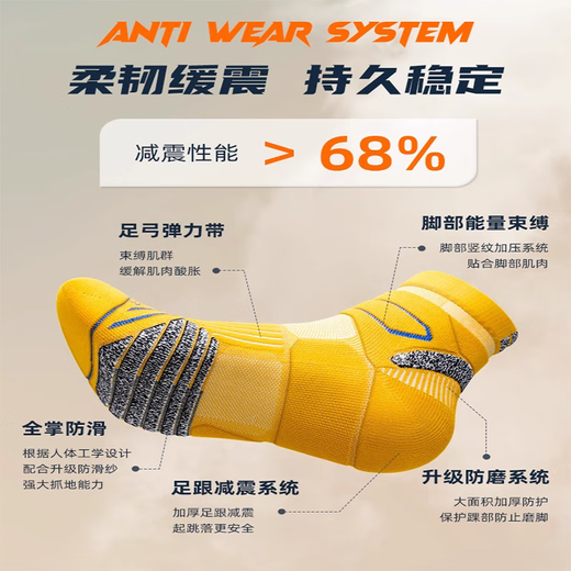 LE.200 Marathon Professional Running Socks Men's Spring and Summer Mid-Call Pure Cotton Comfort Towel Bottom Men's Sports Basketball Socks Mid-Color-Professional Sports A-3 Double Package One Size-A Color-Optional - Photographing Message]