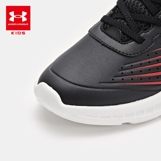 Under Armour [Echte Zahlung für 699 Freilaufschuhe] Kinderschuhe für Kinder bequem und vielseitig Klettverschluss gegen lässige Schuhe für Jungen und Mädchen schwarz/rot 36