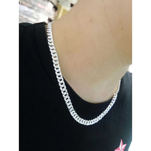 Feishengji pt950 platinum Cuban necklace platinum necklace for men and women couples 999 necklace sweater chain for men baby 4 mm wide 40 cm long