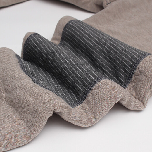 Yalu Men's Mulberry Silk Wool Warm Cotton Pants Plus Velvet Thickened Knee Pads Slim High Waist Warm Pants Youth Slim Cotton Pants Iron Gray - Silk Thickened 2XL (2.5-2.7 feet) There is weight in the size chart