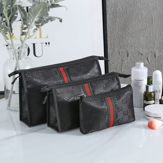 Travel makeup storage bag, portable toiletry bag, waterproof business trip, change, keys, small items, hand-held mini storage bag, Khaki color - small size, very small - size 18*12cm, a bit small, cautious
