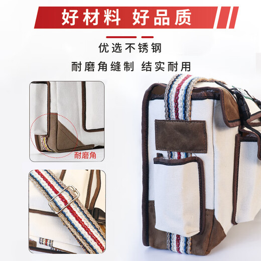 Master Dai Tool Bag Electrician Canvas Bag Repair and Installation Bag Wear-Resistant Thickened Shoulder Messenger Bag