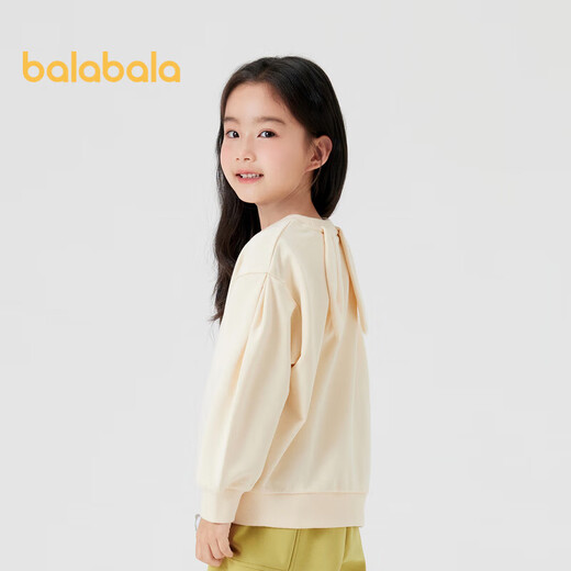 Balabala children's sweatshirt girls 2024 spring and autumn cartoon rabbit sweet round neck pullover top cute 208324121001