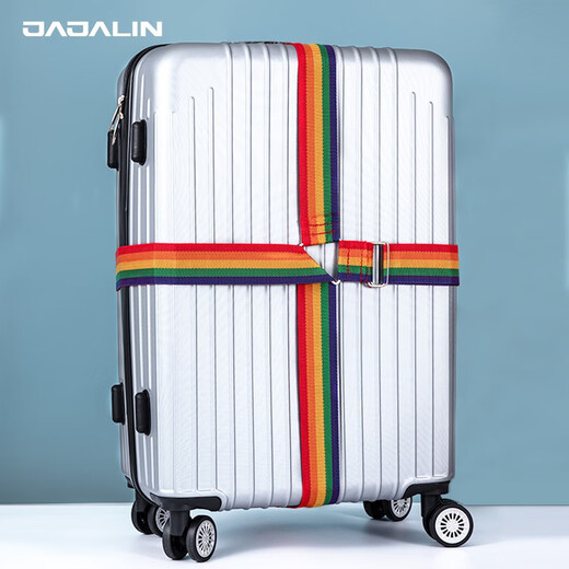 Gagarin Kreuzverpackung mit Koffer Trolley Hülle Fahrt Bundle Bunte elastische Verpackungsgurte zufällige Farben
