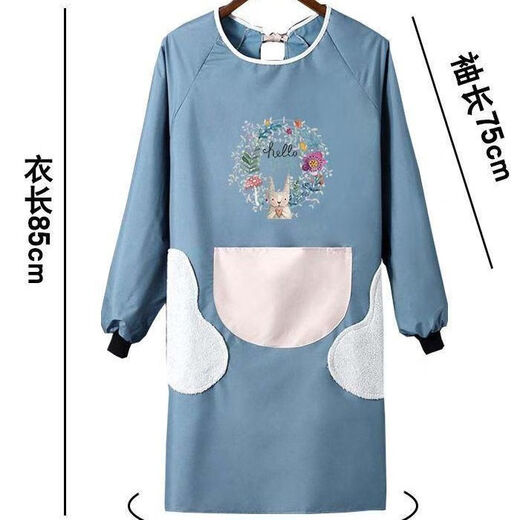 Yuanpinzhou pet shop beautician work clothes waterproof bathing dog clothes apron non-stick hair cat and dog washing supplies special hand-wipe waterproof long-sleeved persimmon all blue powder
