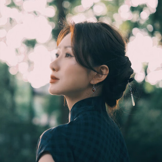 Pei Nanwei wooden hairpin for women, new Chinese style ancient style hairpin, hairpin, hairpin on the back of the head, imitation pearl pendant, step rocking hairpin, 1 green lotus water drop hairpin