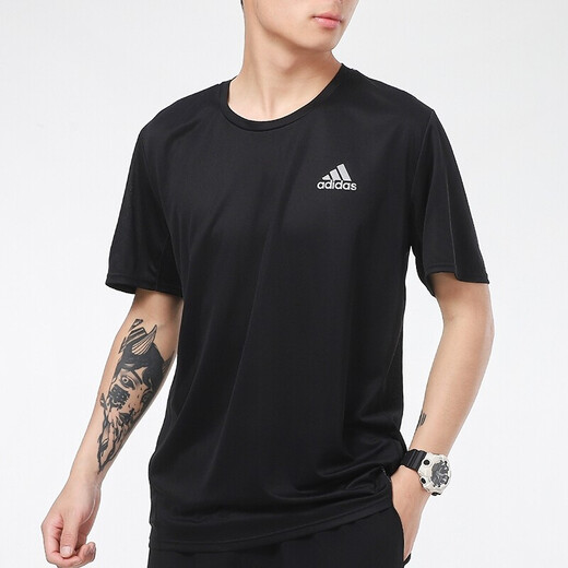 阿迪达斯 （adidas）男装 运动休闲纯棉圆领透气短袖T恤上衣GP4885海外直邮 HI3291 M