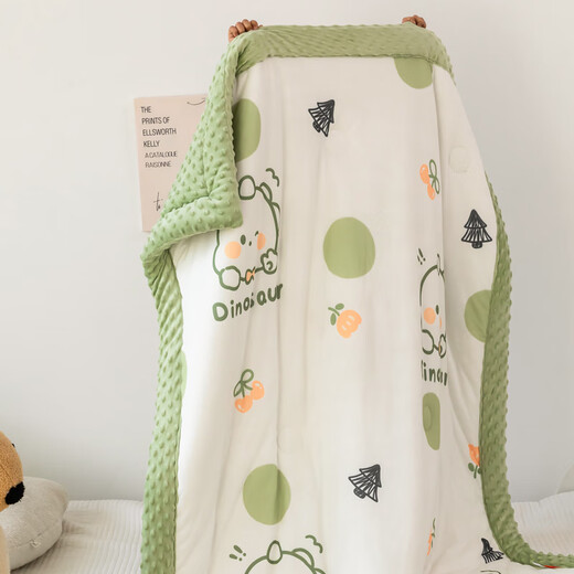 Antarctica Class A Bean Velvet Children's Quilt Winter Quilt Autumn and Winter Thickened Warm Kindergarten Baby Quilt Core Bedding Blanket Little Dinosaur Class A Standard Skin Friendly and Warm 100x120cm/1.5Jin Jin equals 0.5kg Spring and Autumn Quilt