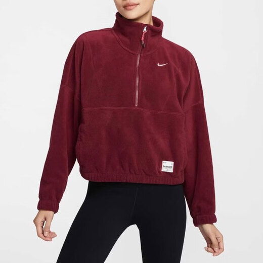 耐克（NIKE）卫衣女装外套春秋季新款加绒保暖运动服立领防风休闲套头衫HV8465 HV8465-677 M