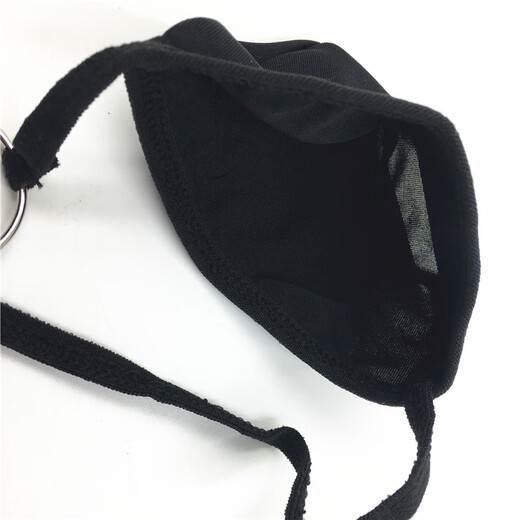 Private Shang Men's Underwear Simple Black Elastic Ball Cover Thong Small Iron Hoop T-Pants 160Jin Jin is equal to 0.5kg.