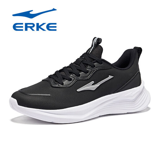 Hongxing Erke Running Schuhe Leder wasserdichte Herrenschuhe Herbst neue dicke Schuhe Leichte weiche Sohle nicht rutschschwarze Männer Sportschuhe 3523 Schwarzes Grau [Regensicheres Obermaterial] 44 Versandversicherung