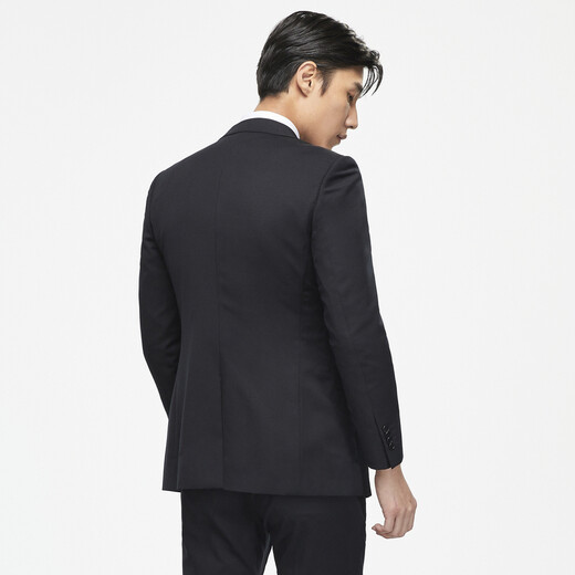 
YOUNGOR (YOUNGOR) men's 630A two-piece single-breasted standard version business suit pure wool thick warm black M 170/92A