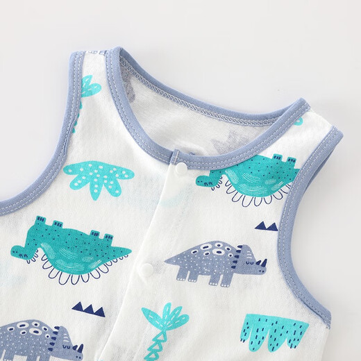 Little Pig Beiui Baby Onesie Weste reine Baumwollbaby Kleidung Dünne Sommermänner und Frauen ärmellose offene Kleidung Neugeborenen Sommeranzug 036 Kirschbär 90 cm