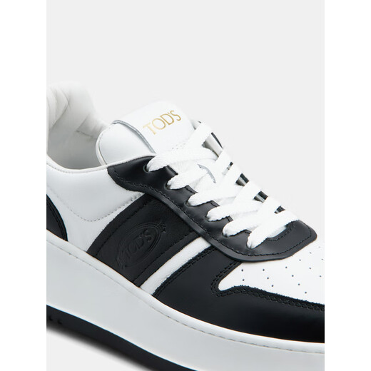 Tods* Special 40% off official thick-soled fashionable and comfortable sports and casual shoes tods women's shoes white/black 37 It is recommended to order half a size smaller