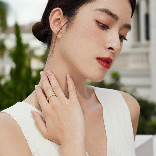 DRJEFUN gold gypsophila ring gold ring Valentine's Day birthday gift gold wrapped with silver for girlfriend and wife gypsophila ring gold weight about 0.45 grams size 13