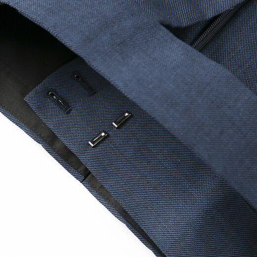 BAROMON handmade half linen lining 100% wool suit men's British fabric double suit business formal half linen lining - blue and green 165B (single suit top)