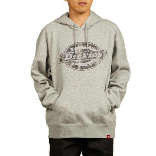 DickiesDickie Automne et Winter Plus Velvet Sweatshirt For Hommes et femmes 2024 HOODED PRINT Student Mall Même style décontracté et polyvalent Zhongmao Gray 12600 S