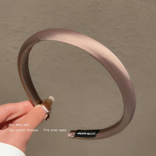 Morning Star French Hair Hoop Women's 2025 New High Skull Pressure Hair Headband Internet Celebrity High-end Hairpin Face Wash Hair Bundle Headwear Spring Light Coffee