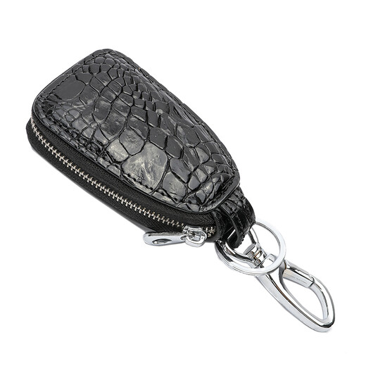 Vitas Glajofu Crocodile en cuir clés sac en cuir authentique simple de voiture simple clés de voiture de taille de carte multifonction sac crocodile Claw Chain Crocodile Belly Key Sac