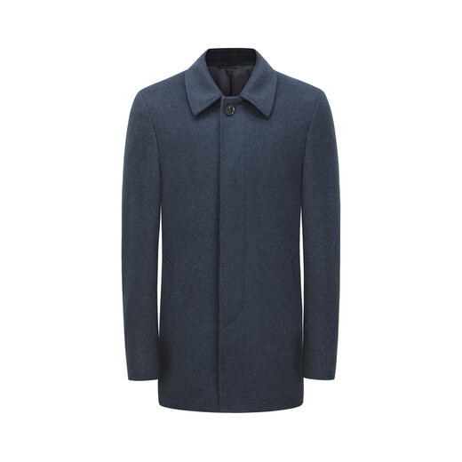 YOUNGOR coat men's lapel business coat wool high-quality fabric feels soft, silky and stylish, gray blue M 170/92A