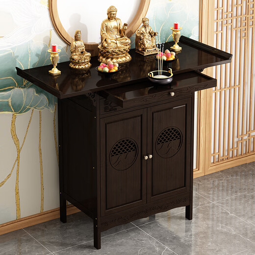Frau Jius neuer chinesischer Tisch -Tisch -Weihrauch -Weihstofftisch im Wohnzimmer Weihstofftisch in Guan Gong, Gott des Reichtums, Buddha -Statue, Buddha -Tabelle, 688 Modelle 100 Langes Doppel -Tür -Angebotskabinett