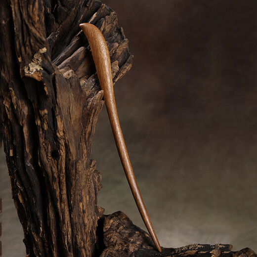 Golden nanmu hairpin hairpin wooden hairpin ancient style wooden hairpin wooden wood sandalwood hairpin wooden hair extension for women simple Chuchen golden nanmu 16CM